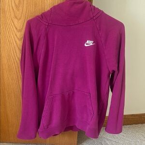 Nike Magenta Hoodie with White Logo